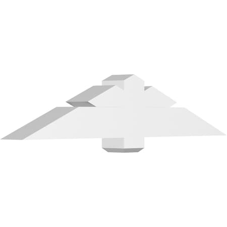 Ekena Millwork Kennewick Architectural Grade PVC Gable Bracket, 60"W x 12 1/2"H x 6"D x 6"F, 5/12 Pitch GBP060X13X0606KEN00